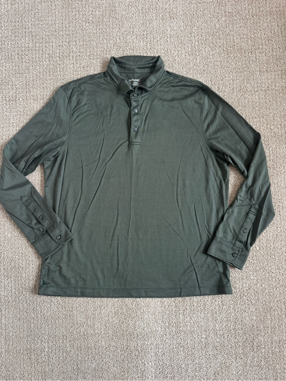 Untuckit mens long sleeve polo shirt